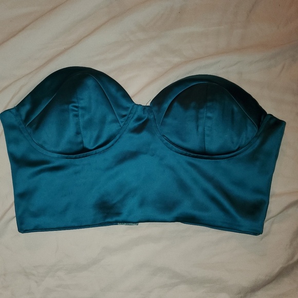 JLUXLABEL Tops - Teal Strapless JLUXLABEL Tops - Teal Strapless